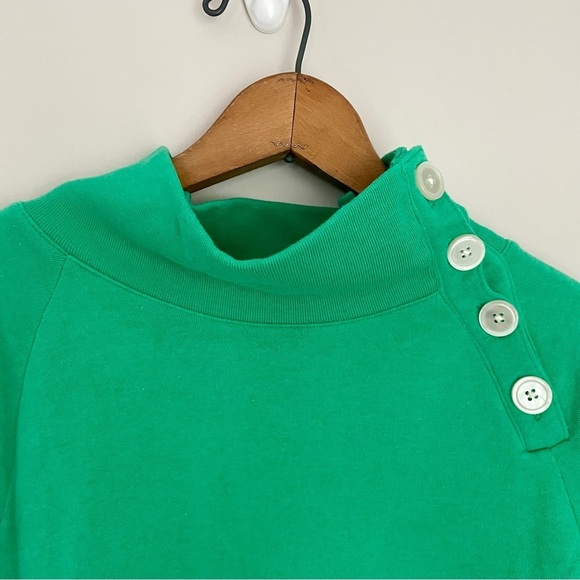 J. Crew Green Button-Detail Sweatshirt - Picture 4 of 9